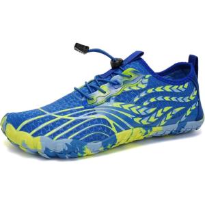 imageWater Shoes for Men Barefoot QuickDry Aqua Sock Outdoor Athletic Sport Shoes for Kayaking Boating Hiking Surfing Walking202dark Blue