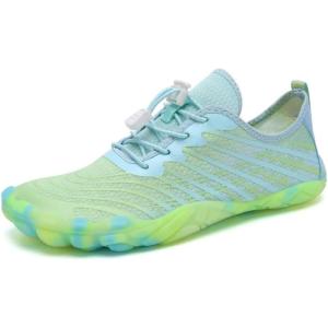 imageWater Shoes for Men Barefoot QuickDry Aqua Sock Outdoor Athletic Sport Shoes for Kayaking Boating Hiking Surfing WalkingBlueGreen