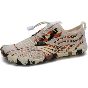 imageWater Shoes for Men Barefoot QuickDry Aqua Sock Outdoor Athletic Sport Shoes for Kayaking Boating Hiking Surfing WalkingBrown