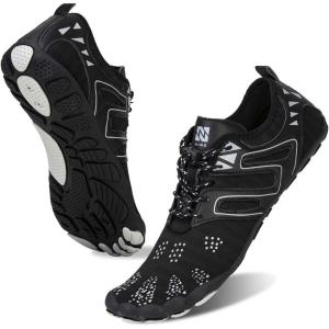 imageWater Shoes for Men Barefoot QuickDry Aqua Sock Outdoor Athletic Sport Shoes for Kayaking Boating Hiking Surfing WalkingJblack