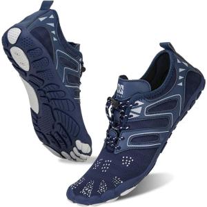 imageWater Shoes for Men Barefoot QuickDry Aqua Sock Outdoor Athletic Sport Shoes for Kayaking Boating Hiking Surfing WalkingJdark Blue