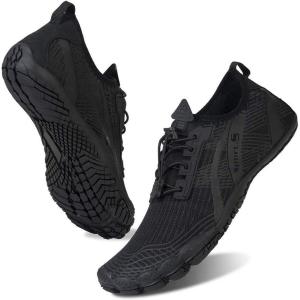 imageWater Shoes for Men Barefoot QuickDry Aqua Sock Outdoor Athletic Sport Shoes for Kayaking Boating Hiking Surfing WalkingMblack
