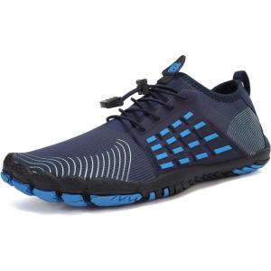 imageWater Shoes for Men Barefoot QuickDry Aqua Sock Outdoor Athletic Sport Shoes for Kayaking Boating Hiking Surfing WalkingNblack Blue