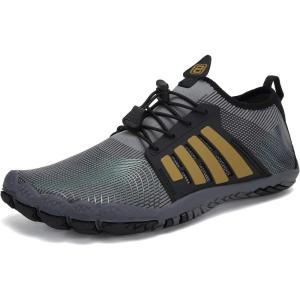 imageWater Shoes for Men Barefoot QuickDry Aqua Sock Outdoor Athletic Sport Shoes for Kayaking Boating Hiking Surfing WalkingNblackBrown