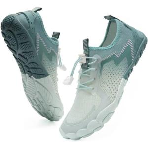 imageWater Shoes for Men Barefoot QuickDry Aqua Sock Outdoor Athletic Sport Shoes for Kayaking Boating Hiking Surfing WalkingPgreenWhite