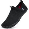 imageWateLves Barefoot Water Shoes Women Men Minimalist Comfortable Walking Shoes Beach Outdoor Running SneakersBlack