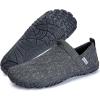 imageWateLves Barefoot Water Shoes Women Men Minimalist Comfortable Walking Shoes Beach Outdoor Running SneakersDark Grey
