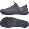 imageWateLves Barefoot Water Shoes Women Men Minimalist Comfortable Walking Shoes Beach Outdoor Running SneakersDark Grey