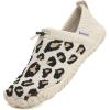 imageWateLves Barefoot Water Shoes Women Men Minimalist Comfortable Walking Shoes Beach Outdoor Running SneakersLeopard