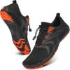 imageWateLves Water Shoes Men Women Beach Barefoot Aqua Socks Breathable Wide Swim Outdoor Walking Anti Slip Pool Shoes for Hiking Kayaking Diving SurfingBblack