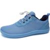 imageWateLves Wide Water Shoes Womens Mens Barefoot Beach Shoes Breathable Mesh Walking Sneakers Zero Drop Minimalist Shoes146Light Blue