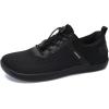 imageWateLves Wide Water Shoes Womens Mens Barefoot Beach Shoes Breathable Mesh Walking Sneakers Zero Drop Minimalist Shoes147Black