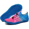 imageWateLves Wide Water Shoes Womens Mens Barefoot Beach Shoes Breathable Mesh Walking Sneakers Zero Drop Minimalist ShoesV018Blue Pink