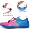 imageWateLves Wide Water Shoes Womens Mens Barefoot Beach Shoes Breathable Mesh Walking Sneakers Zero Drop Minimalist ShoesV018Blue Pink