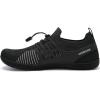 imageWateLves Wide Water Shoes Womens Mens Barefoot Zero Drop Shoes Beach Walking SneakersBlack