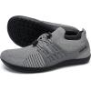 imageWateLves Wide Water Shoes Womens Mens Barefoot Zero Drop Shoes Beach Walking SneakersGrey
