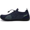 imageWateLves Wide Water Shoes Womens Mens Barefoot Zero Drop Shoes Beach Walking SneakersNavy Blue