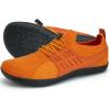 imageWateLves Wide Water Shoes Womens Mens Barefoot Zero Drop Shoes Beach Walking SneakersOrange