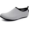 imageWateLves Womens and Mens Kids Water Shoes Barefoot QuickDry Aqua Socks for Beach Swim Surf Yoga Exercise175dark Gray