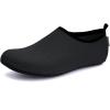 imageWateLves Womens and Mens Kids Water Shoes Barefoot QuickDry Aqua Socks for Beach Swim Surf Yoga Exercise256black