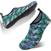 imageWateLves Womens and Mens Kids Water Shoes Barefoot QuickDry Aqua Socks for Beach Swim Surf Yoga ExerciseBlack Fishscale