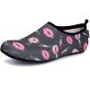 imageWateLves Womens and Mens Kids Water Shoes Barefoot QuickDry Aqua Socks for Beach Swim Surf Yoga ExerciseBlack Lipstick