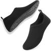 imageWateLves Womens and Mens Kids Water Shoes Barefoot QuickDry Aqua Socks for Beach Swim Surf Yoga ExerciseBlistersblack