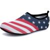 imageWateLves Womens and Mens Kids Water Shoes Barefoot QuickDry Aqua Socks for Beach Swim Surf Yoga ExerciseBlue Flag