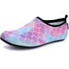 imageWateLves Womens and Mens Kids Water Shoes Barefoot QuickDry Aqua Socks for Beach Swim Surf Yoga ExerciseColorful Fishscales