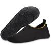 imageWateLves Womens and Mens Kids Water Shoes Barefoot QuickDry Aqua Socks for Beach Swim Surf Yoga ExerciseGold EdgeBlack