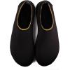 imageWateLves Womens and Mens Kids Water Shoes Barefoot QuickDry Aqua Socks for Beach Swim Surf Yoga ExerciseGold EdgeBlack
