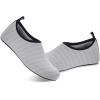 imageWateLves Womens and Mens Kids Water Shoes Barefoot QuickDry Aqua Socks for Beach Swim Surf Yoga ExerciseLight Gray