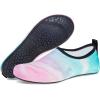 imageWateLves Womens and Mens Kids Water Shoes Barefoot QuickDry Aqua Socks for Beach Swim Surf Yoga ExercisePinkGreen