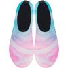 imageWateLves Womens and Mens Kids Water Shoes Barefoot QuickDry Aqua Socks for Beach Swim Surf Yoga ExercisePinkGreen
