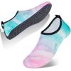 imageWateLves Womens and Mens Kids Water Shoes Barefoot QuickDry Aqua Socks for Beach Swim Surf Yoga ExercisePinkGreen