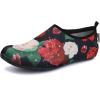 imageWateLves Womens and Mens Kids Water Shoes Barefoot QuickDry Aqua Socks for Beach Swim Surf Yoga ExerciseRed Flower