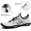 imageWater Shoes Mens Womens Beach Swim Shoes QuickDry Aqua Socks Pool Shoes for Surf Yoga Water AerobicsAWhite