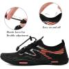 imageWater Shoes Mens Womens Beach Swim Shoes QuickDry Aqua Socks Pool Shoes for Surf Yoga Water AerobicsLblack Orange