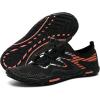 imageWater Shoes Mens Womens Beach Swim Shoes QuickDry Aqua Socks Pool Shoes for Surf Yoga Water AerobicsLblack Orange