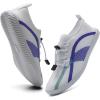 imageWater Shoes Mens Womens Beach Swim Shoes QuickDry Aqua Socks Pool Shoes for Surf Yoga Water AerobicsWhitePurple