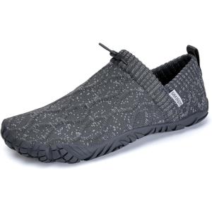 imageWateLves Barefoot Water Shoes Women Men Minimalist Comfortable Walking Shoes Beach Outdoor Running SneakersDark Grey