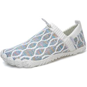 imageWateLves Barefoot Water Shoes Women Men Minimalist Comfortable Walking Shoes Beach Outdoor Running SneakersMixed White