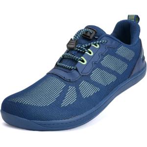 imageWateLves Wide Water Shoes Womens Mens Barefoot Beach Shoes Breathable Mesh Walking Sneakers Zero Drop Minimalist Shoes146Navy Green