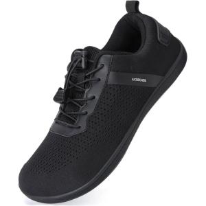imageWateLves Wide Water Shoes Womens Mens Barefoot Beach Shoes Breathable Mesh Walking Sneakers Zero Drop Minimalist Shoes147Black