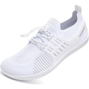 imageWateLves Wide Water Shoes Womens Mens Barefoot Zero Drop Shoes Beach Walking SneakersWhite