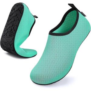 imageWateLves Womens and Mens Kids Water Shoes Barefoot QuickDry Aqua Socks for Beach Swim Surf Yoga Exercise175green