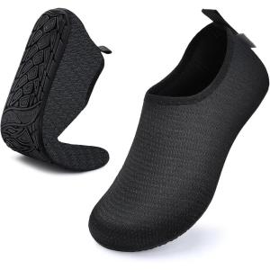imageWateLves Womens and Mens Kids Water Shoes Barefoot QuickDry Aqua Socks for Beach Swim Surf Yoga Exercise253black