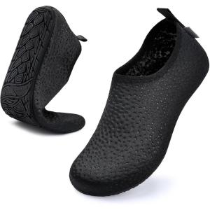 imageWateLves Womens and Mens Kids Water Shoes Barefoot QuickDry Aqua Socks for Beach Swim Surf Yoga Exercise255black
