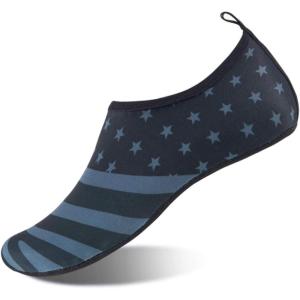 imageWateLves Womens and Mens Kids Water Shoes Barefoot QuickDry Aqua Socks for Beach Swim Surf Yoga ExerciseAmerican Flag
