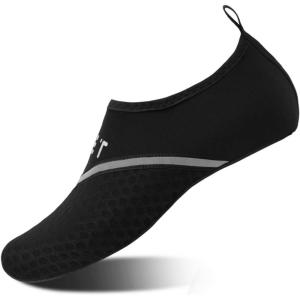 imageWateLves Womens and Mens Kids Water Shoes Barefoot QuickDry Aqua Socks for Beach Swim Surf Yoga ExerciseDxbblack